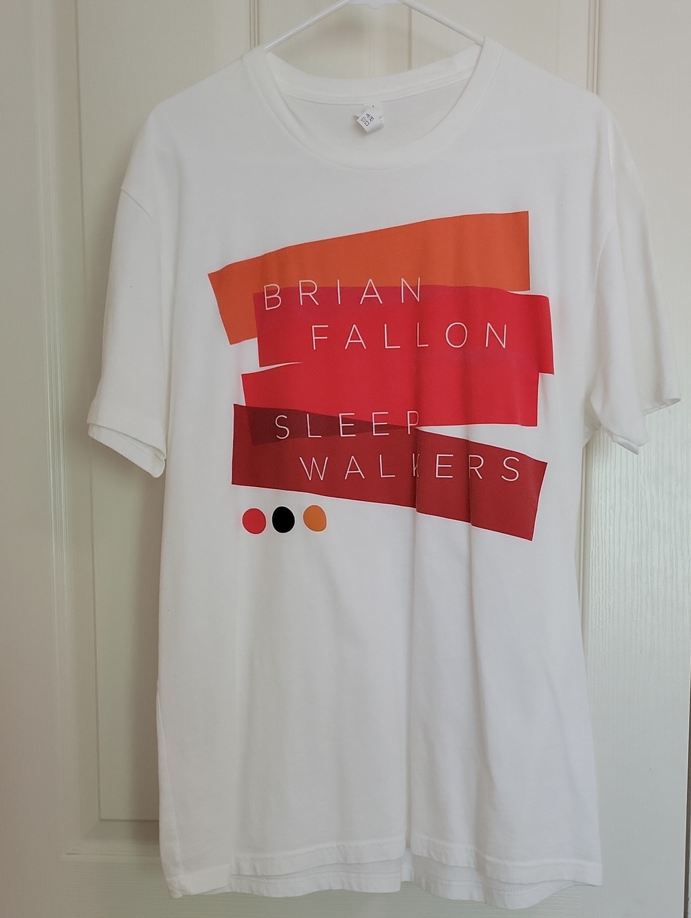 Brian Fallon The Gaslight Anthem White T-Shirt L Sleepwalkers Next Level Shirt
